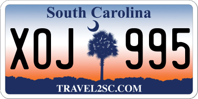 SC license plate XOJ995