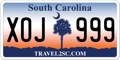 SC license plate XOJ999