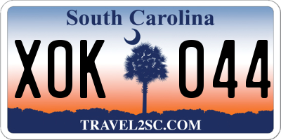 SC license plate XOK044