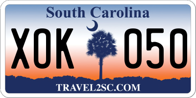 SC license plate XOK050