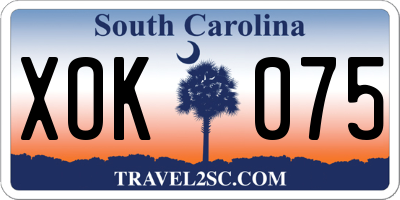 SC license plate XOK075