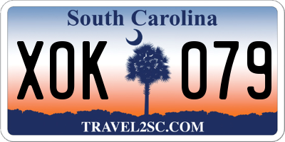 SC license plate XOK079