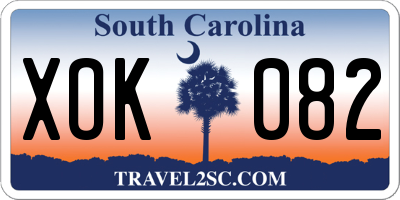 SC license plate XOK082