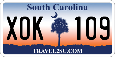 SC license plate XOK109