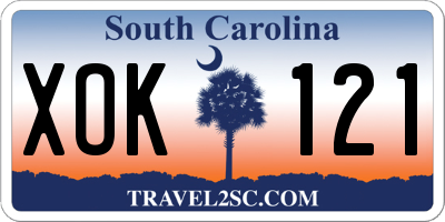 SC license plate XOK121
