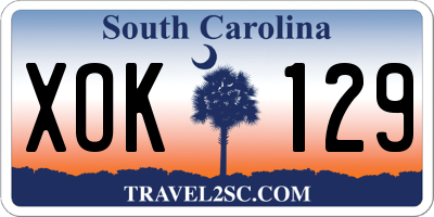 SC license plate XOK129