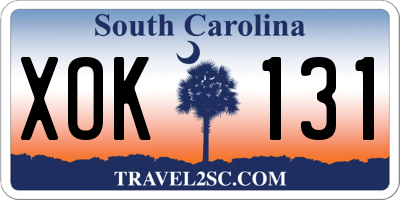 SC license plate XOK131