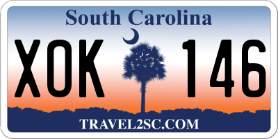 SC license plate XOK146