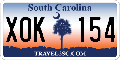 SC license plate XOK154