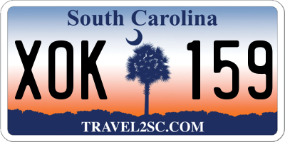 SC license plate XOK159