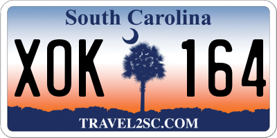 SC license plate XOK164
