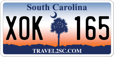 SC license plate XOK165