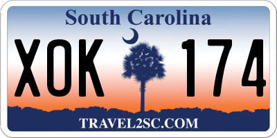 SC license plate XOK174