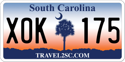 SC license plate XOK175