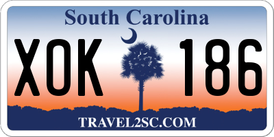 SC license plate XOK186