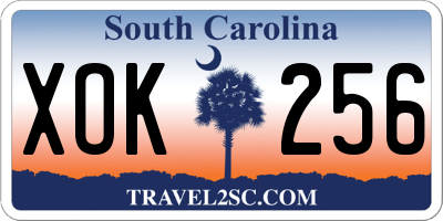 SC license plate XOK256