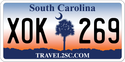 SC license plate XOK269