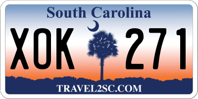 SC license plate XOK271