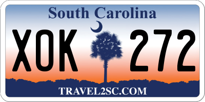 SC license plate XOK272