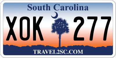 SC license plate XOK277