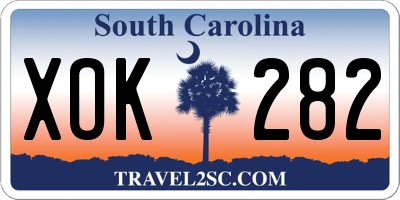 SC license plate XOK282