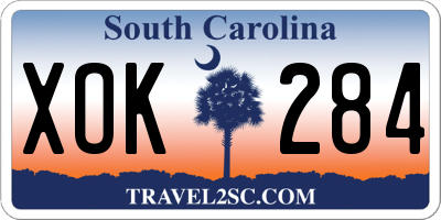 SC license plate XOK284