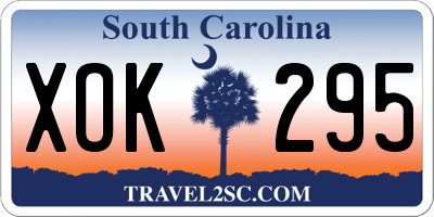 SC license plate XOK295