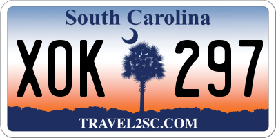 SC license plate XOK297