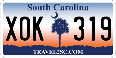 SC license plate XOK319