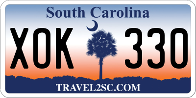 SC license plate XOK330