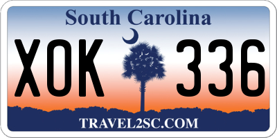 SC license plate XOK336