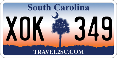 SC license plate XOK349