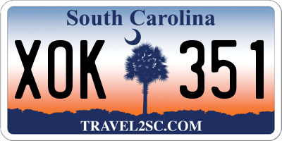 SC license plate XOK351