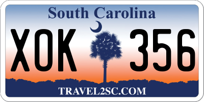 SC license plate XOK356