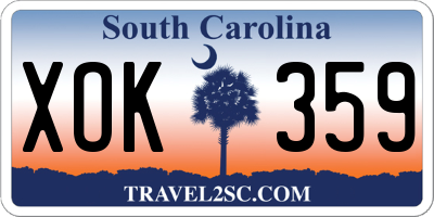 SC license plate XOK359