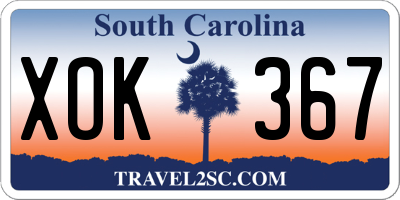 SC license plate XOK367