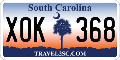 SC license plate XOK368