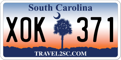 SC license plate XOK371