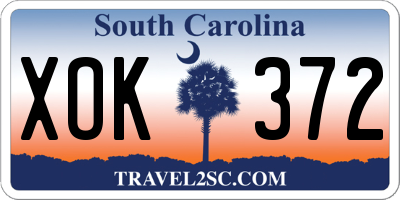 SC license plate XOK372