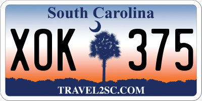 SC license plate XOK375