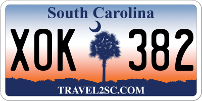 SC license plate XOK382