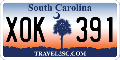SC license plate XOK391