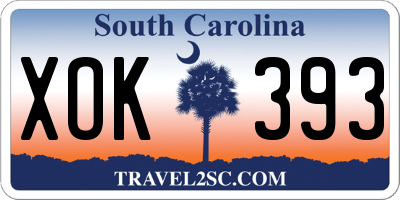 SC license plate XOK393