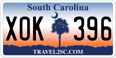 SC license plate XOK396