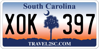 SC license plate XOK397