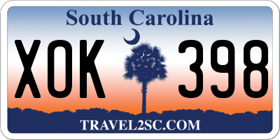 SC license plate XOK398