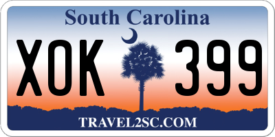 SC license plate XOK399