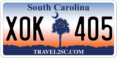 SC license plate XOK405