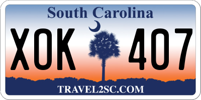 SC license plate XOK407