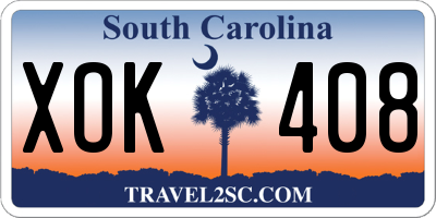 SC license plate XOK408